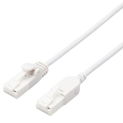 【アウトレット】LANケーブル 3m CAT6A 準拠 爪折れ防止 スイングコネクタ LD-GPATSW/WH30 1個 エレコム