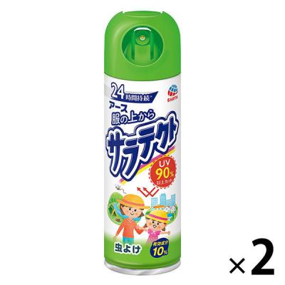 虫よけスプレー 衣類 洋服 服の上からサラテクト 200ml 1セット（2本） 虫除け剤 アウトドア キャンプ 蚊除け アース製薬