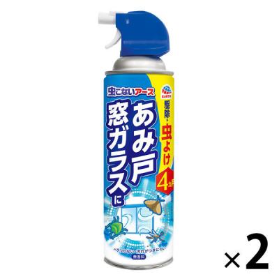カメムシ駆除 虫よけスプレー 網戸 虫こないアース あみ戸 窓ガラスに 450ml 1セット（2本）虫除け 殺虫剤 害虫 対策 ベランダ アース製薬（イチオシ）