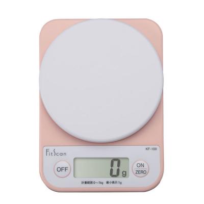 タニタ（TANITA） キッチンスケール 1kg ピンク KF100 1個 計量器 クッキングスケール　はかり