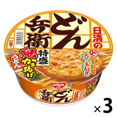 日清食品 日清のどん兵衛 特盛鬼かき揚げうどん[甘みと旨み際立つ大切り玉ねぎ] カップ麺 カップうどん 大盛 3個