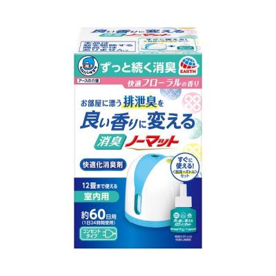 介護用品 消臭剤 芳香剤 ヘルパータスケ 良い香りに変える 消臭ノーマット 快適フローラルの香り 1個 部屋 室内 臭い対策 尿臭 アース製薬