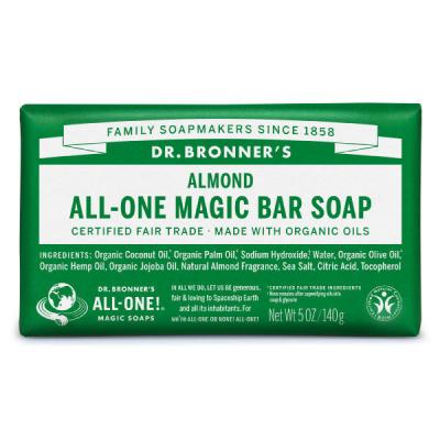 ドクターブロナー マジックソープバー（magic soap） 石鹸 アーモンド 140g ナチュラルソープ
