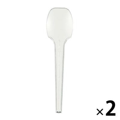 デザートスプーン　100mm　クリア　2袋（100本入×2）