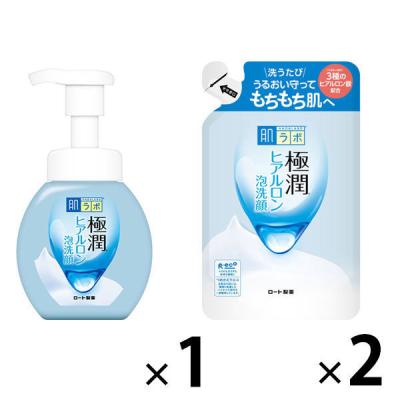 肌ラボ 極潤 ヒアルロン泡洗顔 本体＋詰替お得セット（肌ラボ 極潤 ヒアルロン泡洗顔 160mL　1個＋詰替 140mL×2個）ロート製薬