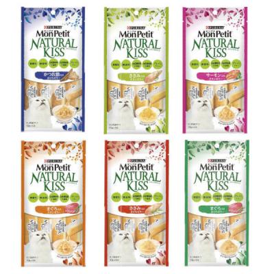 （お試しセット）モンプチ ナチュラルキッス 猫 6種類6袋 キャットフード ウェット おやつ
