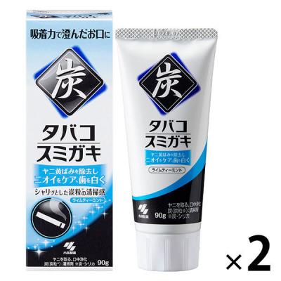 歯磨き粉 ホワイトニング タバコスミガキ ライムティーミント 90g 1セット（2本）小林製薬