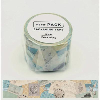 【アウトレット】カモ井加工紙 マスキングテープ mt for pack 海辺 幅45mm 強粘着 MTPACK18