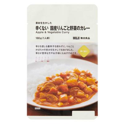 無印良品 素材を生かした 辛くない 国産りんごと野菜のカレー 180g（1人前） 良品計画