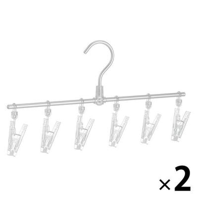 LOHACO - 無印良品 アルミ直線ハンガー 約幅35cm 6ピンチ 良品計画