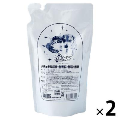 なめても安心な消臭・除菌水 バクテレスペット 詰替用 無香料 400ml 2個 カモス