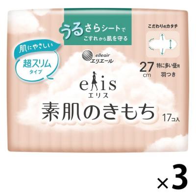 LOHACO - エリス 素肌のきもち 超スリム 羽つき 特に多い昼用 27cm 1