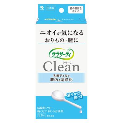 サラサーティ Clean(クリーン）膣洗浄器 においが気になる おりもの・膣に 乳酸ジェルで膣内を清浄化 防腐剤フリー 日本製 3本入 小林製薬【管理医療機器】