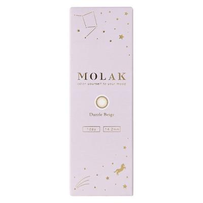 MOLAK（モラク）　カラーコンタクト　ダズルベージュ　度数0　1day　10枚　PIA カラコン