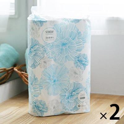 （セール）トイレットペーパー 6ロール 3倍長持ち ダブル スコッティ フラワーパック 北欧 1セット（6ロール×2パック）（イチオシ）