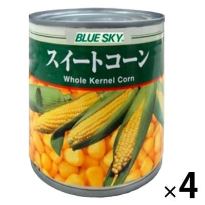 【アウトレット】ブルースカイ ホールコーン・バキュームパック無糖 1セット（1個×4） リードオフジャパン 缶詰