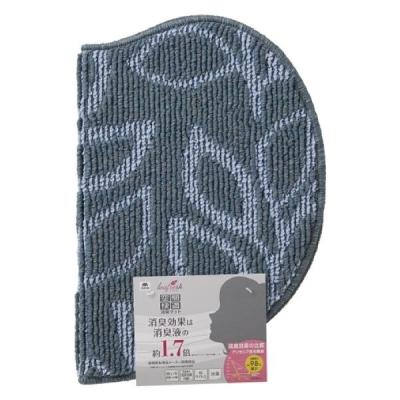 【アウトレット】山崎産業 リーフレッシュ消臭マット ビーンズ 45×60cm グレー 消臭・抗菌・抗ウイルス加工 1枚