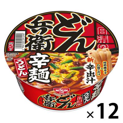 日清のどん兵衛 辛麺 [5種の出汁×焙煎唐辛子のコクと辛味]　 1セット（1個×12） 日清食品