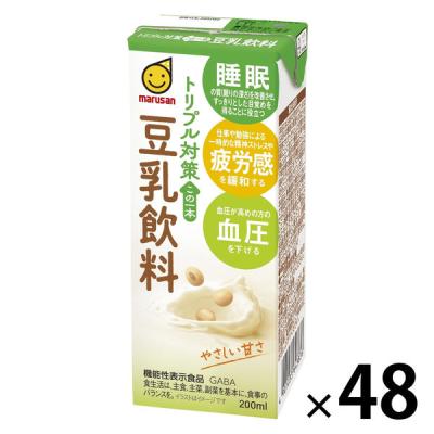 【機能性表示食品】マルサンアイ トリプル対策 この一本 豆乳飲料 200ml 1セット（48本）