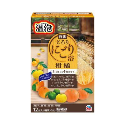 入浴剤 炭酸 アソート 温泡 贅沢とろり にごり浴 柑橘 1箱（4種×3錠入） にごりタイプ 詰め合わせ 個包装 アース製薬