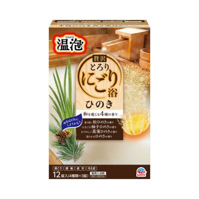 入浴剤 炭酸 アソート 温泡 贅沢とろり にごり浴 ひのき 1箱（4種×3錠入） にごりタイプ 詰め合わせ 個包装 アース製薬