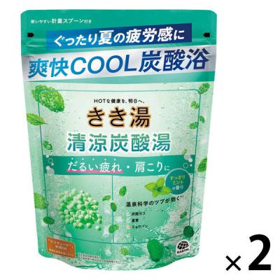 きき湯 クール 炭酸入浴剤 清涼炭酸湯 すっきりミントの香り 360g 1セット（1個×2）医薬部外品 アース製薬