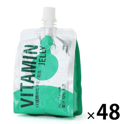 【LOHACO・アスクル限定】VITAMIN JELLY 180g グレープフルーツ味 マルチビタミン ゼリー　1セット（1個×48）（イチオシ） オリジナル