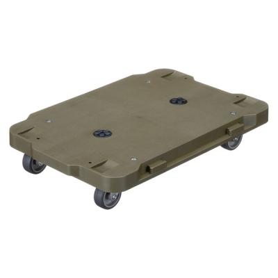 現場のチカラ ミニ連結平台車 エラストマーキャスター仕様 カーキ 耐荷重100kg （約）幅28.5×奥行42×高さ8cm オリジナル
