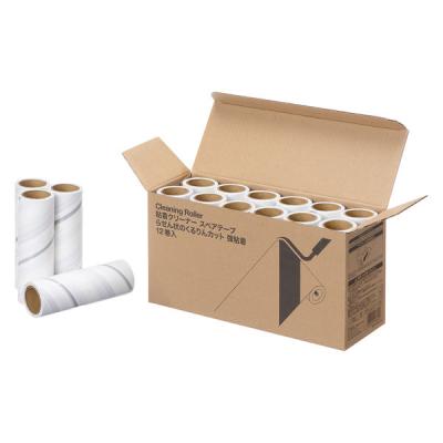 粘着クリーナー スペアテープ らせん状のくるりんカット 強粘着 90周 カーペット用 1箱（12巻入） レック アスクル限定（イチオシ） オリジナル