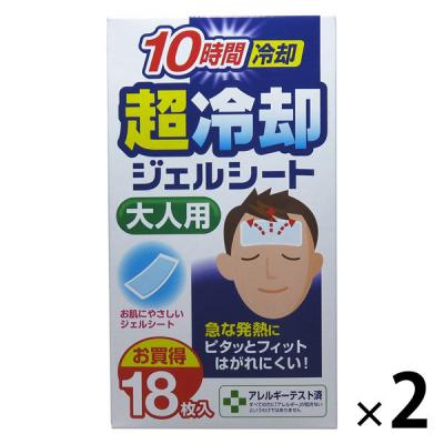 LOHACO - 白金製薬 超冷却ジェルシート 大人用 18枚入 202526 2個