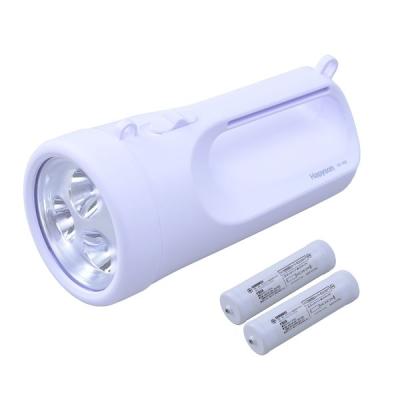 LED懐中電灯 1500lx 強力ライト 防災 変換用スペーサー付 ハピソン 単1でも単3でも使える 電池別売 YF-102-W/AL 1個 オリジナル