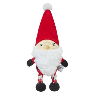 【アウトレット】（クリスマス限定）FAD プラッシュトイ・ウィズロープ ホリデーサンタ 1個 ダッドウェイペット 犬用 おもちゃ