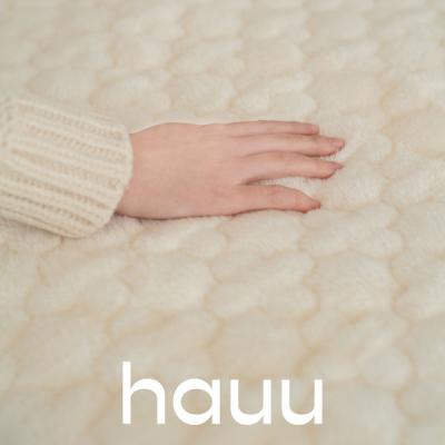 【アウトレット】nishikawa　西川　敷きパッド　hauu　もちもち敷きパッド　あったか　ふわふわ　洗える敷パッド　ダブル　アイボリー