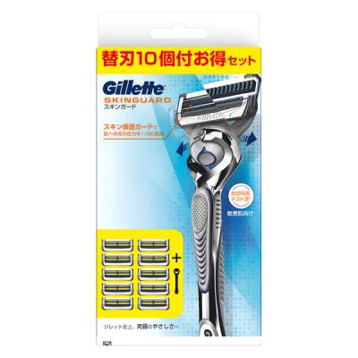 【アウトレット】P＆G ジレット スキンガード フレックスボール マニュアル 髭剃り 本体+替刃10個付 912920 1セット