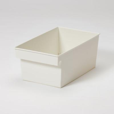 【均一価格】 収納ボックス  シンプルボックス ワイド ホワイト　幅16×奥行27.8×高さ11.5cm １セット（２個） オリジナル