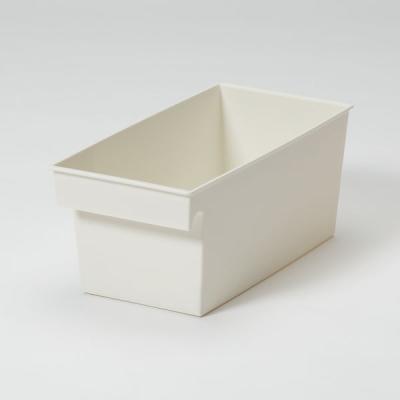 【均一価格】 収納ボックス  シンプルボックス スリム ホワイト　幅13×奥行27.8×高さ11.5cm １セット（２個） オリジナル