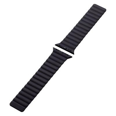 【アウトレット】エレコム Apple Watch 41/40/38mm/バンド/マグネット/シリコン/ブラック AW-41BDMAGBK 1個