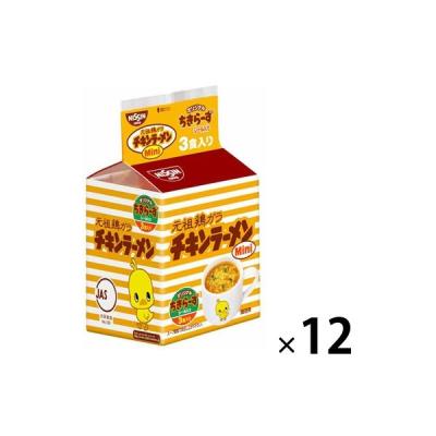 日清食品 チキンラーメンMini 3食パック(20g×3食) ミニサイズ 袋麺 1セット（1個（3食入）×12）