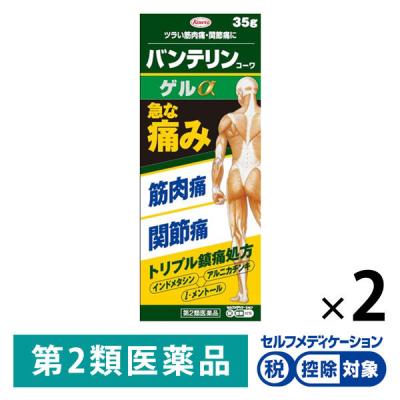 バンテリンコーワゲルα 35g 2箱セット 興和 ★控除★ 痛み止め 塗り薬 筋肉痛 関節痛【第2類医薬品】