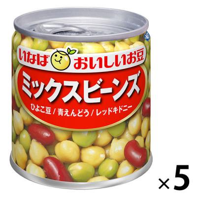 缶詰　いなば食品　毎日サラダミックスビーンズ　国産　110g　5缶　【豆缶 トッピング 料理素材】
