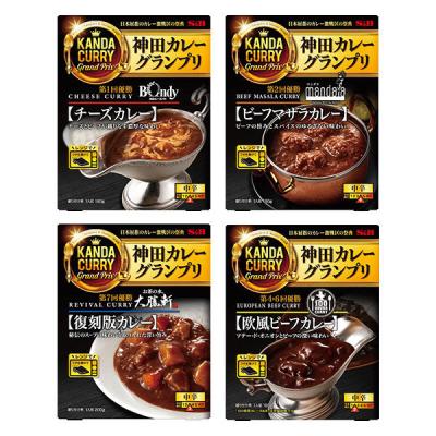 エスビー 神田カレーグランプリ 4種セット（欧風チーズ・ビーフマサラ・欧風ビーフ・大勝軒 復刻版×各1点）