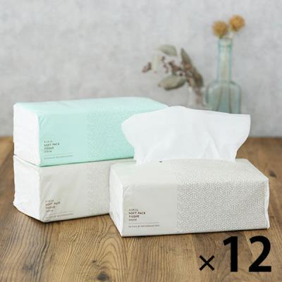 ティッシュペーパー 300組 ソフトパックティッシュ大容量 長持ち ＰＥＦＣ認証紙1ケース（3個入×12パック）（イチオシ） オリジナル