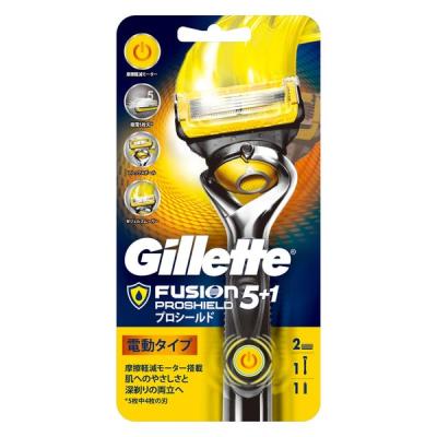 【アウトレット】ジレット（Gillette） プロシールド 電動タイプ ホルダー+替刃2個付 肌への優しさ+深剃り P＆G 髭剃り カミソリ