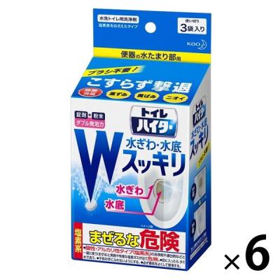 トイレハイター 水ぎわ・水底Wスッキリ 1セット（3袋入×6箱） トイレ用洗剤 花王