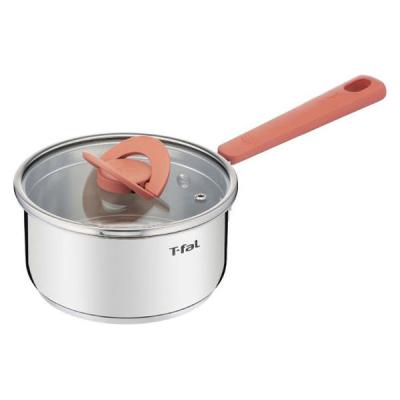 T-fal（ティファール） オプティスペース IHステンレス 片手鍋 ソースパン 16cm ガス火・IH対応