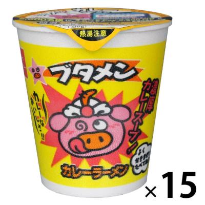 LOHACO - ブタメン カレーラーメン 35g（めん28g） 1セット（1食×15