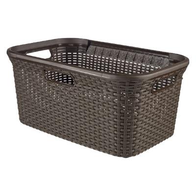 【アウトレット】CURVER Style（スタイル） ランドリーバスケット 45L ブラウン 1個