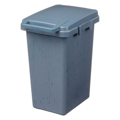 リス 対馬海洋プラスチック約10%配合 連結ワンハンドペール 47L(45Lゴミ袋対応）ゴミ箱 オーシャンブルー 1個（寄付金付き） オリジナル