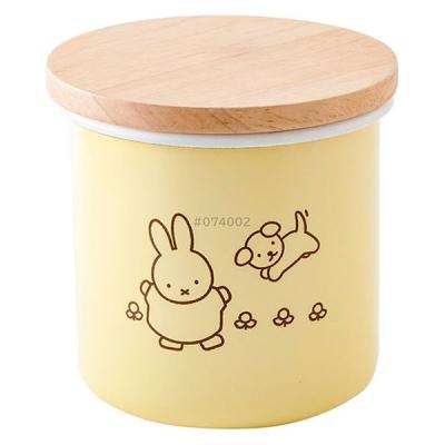 LOHACO - 富士ホーロー キャニスター 保存容器 琺瑯 9cm イエロー 
