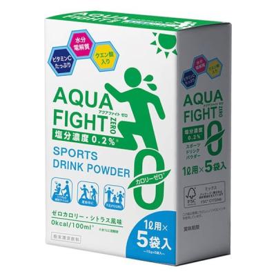 スポーツドリンク 粉末 アクアファイト カロリーゼロ 粉 1L用 五洲薬品 1箱（15g×5袋入） アスクル・ロハコ限定 シトラス風味 オリジナル